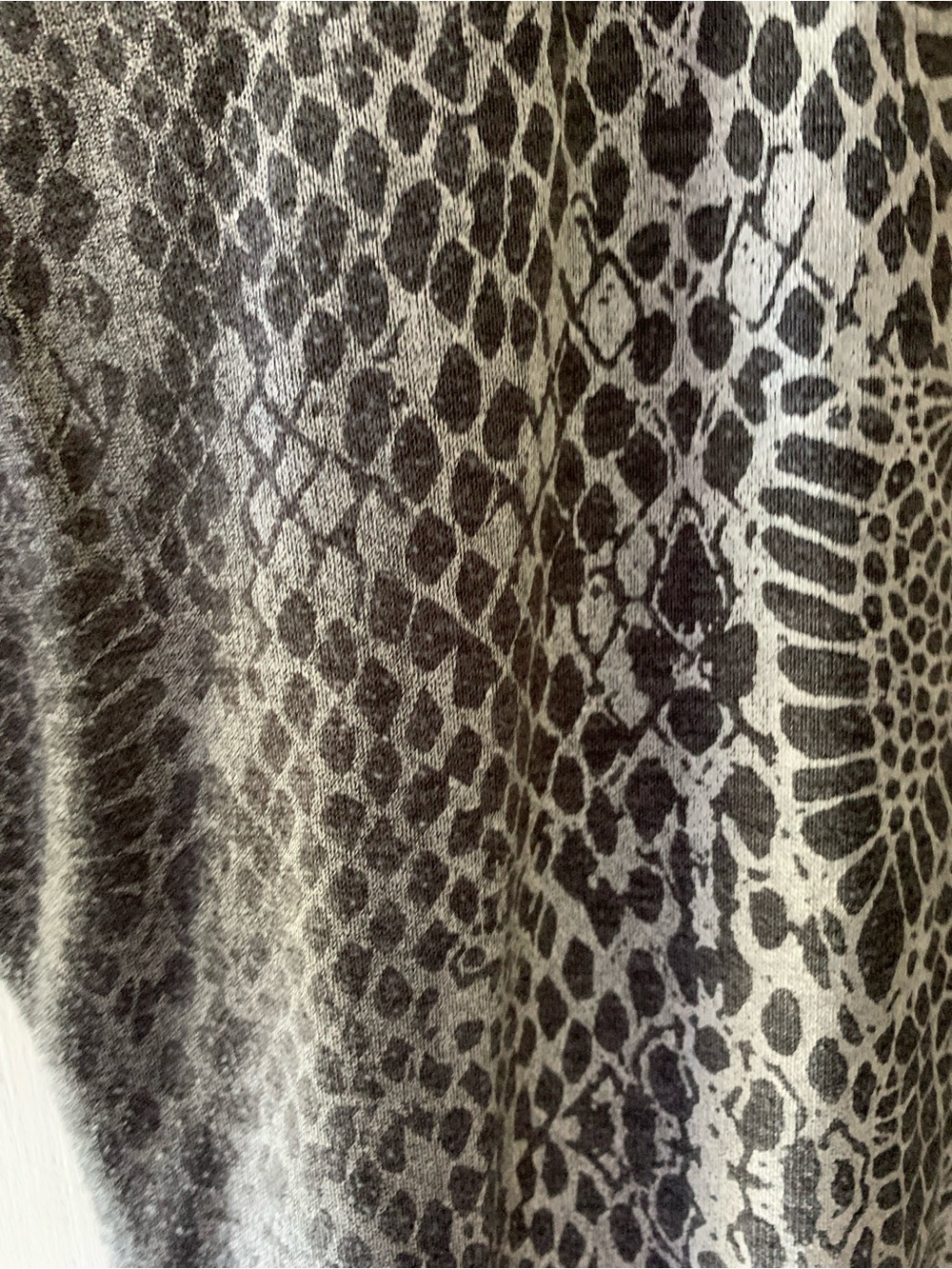 JUST MY SIZE 2X Women's Charcoal Gray Floral Lace-Print Scoop Neck Top - Picture 6 of 9